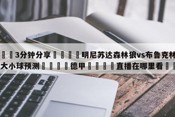 💦3分钟分享👇明尼苏达森林狼vs布鲁克林篮网大小球预测👇德甲🍏直播在哪里看💯
